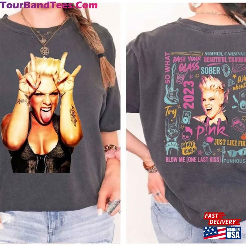 Comfort Colors P!Nk Summer Carnival Trustfall Album Tee Pink Singer Tour T-Shirt Classic 29Uf118442 – Utopia Fashion