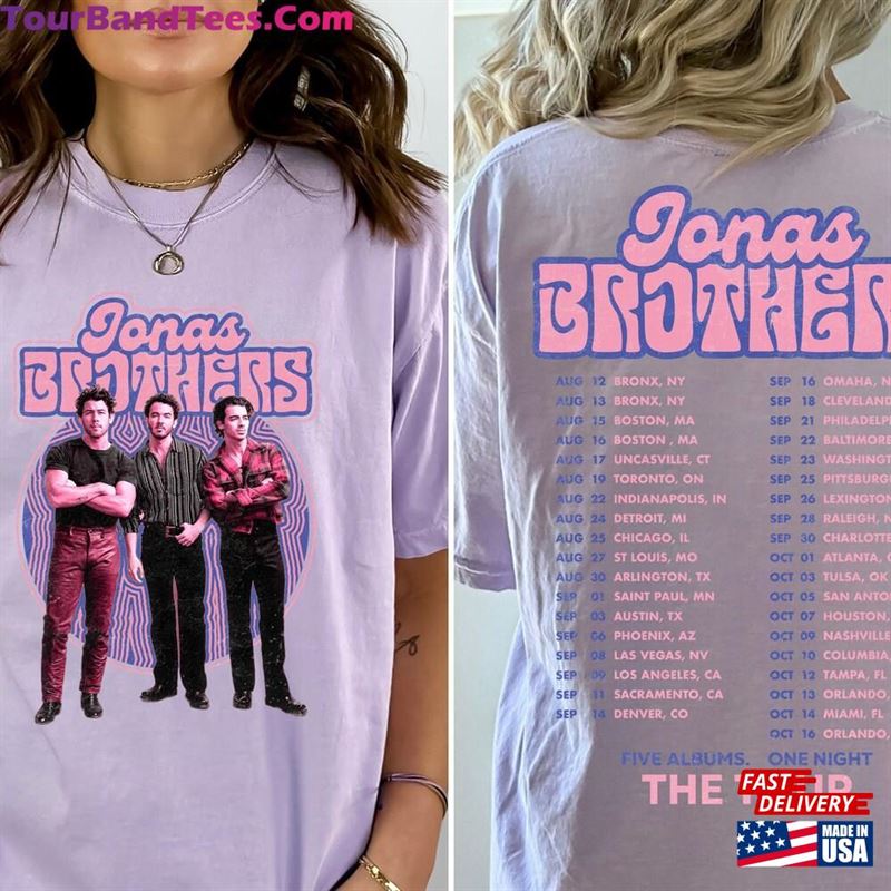 Comfort Colors Retro Jonas Brother Side Shirt Jb Five Album One Night Tour Dates T-Shirt Tee Unisex Sweatshirt 29Uf136443 – Utopia Fashion