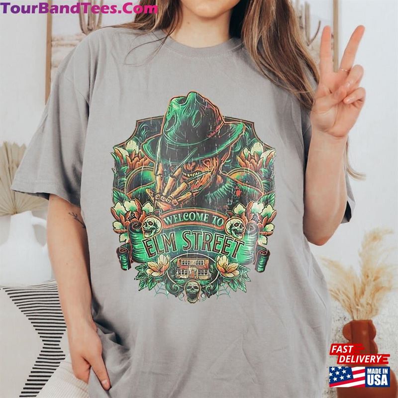 Comfort Colors Welcome To Elm Street Shirt Freddy Krueger Halloween Nightmare On Tee Classic Unisex 29Uf122073 – Utopia Fashion