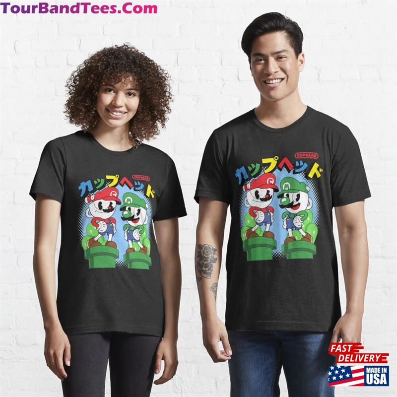 Cupphead And Mugman Essential T-Shirt Classic Unisex 29Uf118772 – Utopia Fashion