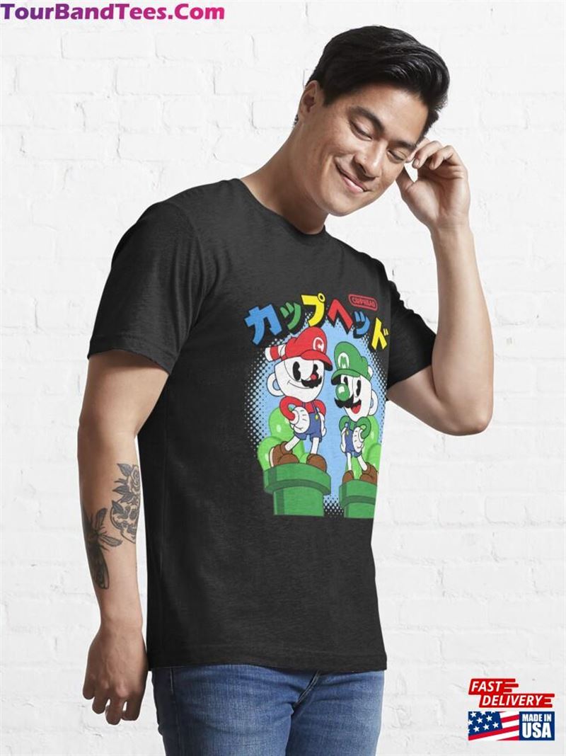 Cupphead And Mugman Essential T-Shirt Classic Unisex 29Uf118772 – Utopia Fashion