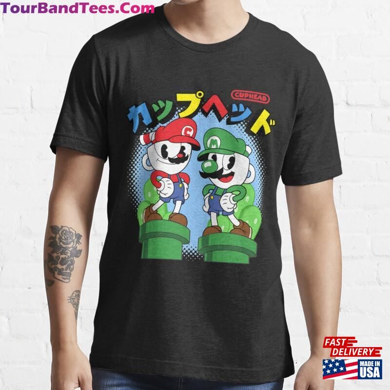 Cupphead And Mugman Essential T-Shirt Classic Unisex 29Uf118772 – Utopia Fashion