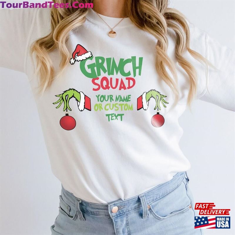 Custom Grinch Squad Shirt Christmas Matching Family Hoodie Unisex 29Uf118706 – Utopia Fashion