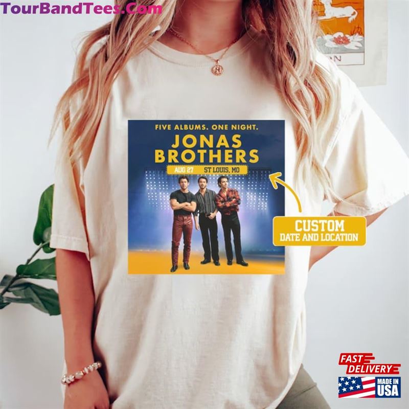 Custom Jonas Brothers Five Albums One Night Shirt Concert Joe Homage Hoodie Sweatshirt 29Uf123362 – Utopia Fashion