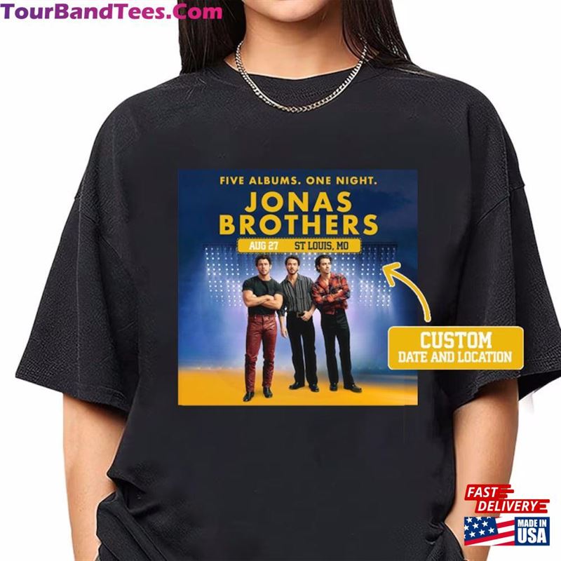 Custom Jonas Brothers Five Albums One Night Shirt Concert Joe Homage Hoodie Sweatshirt 29Uf123362 – Utopia Fashion