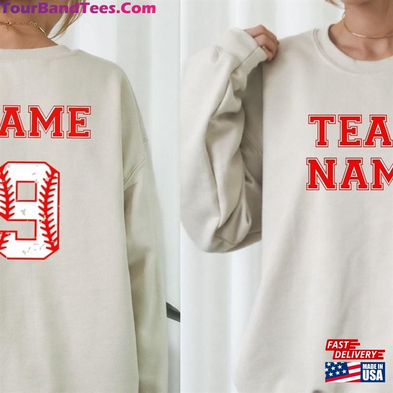 Custom Name Team Number Sweatshirts T-Shirt Unisex 29Uf119114 – Utopia Fashion