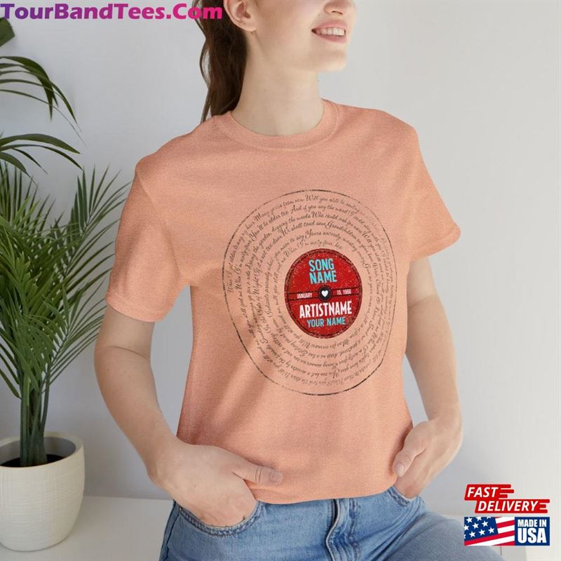 Custom Record Song Lyrics Shirt Personalized Wedding Gift Lyric Vinyl Music For Friend Unisex Sweatshirt 29Uf131364 – Utopia Fashion