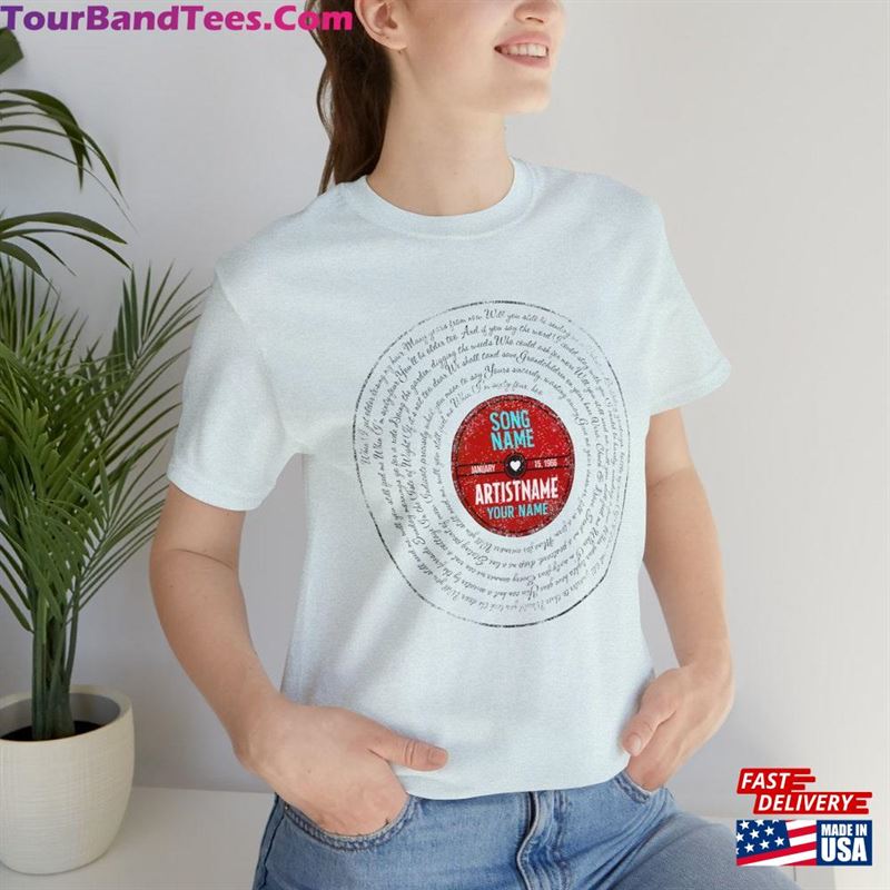 Custom Record Song Lyrics Shirt Personalized Wedding Gift Lyric Vinyl Music For Friend Unisex Sweatshirt 29Uf131364 – Utopia Fashion