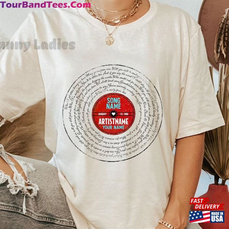 Custom Record Song Lyrics Shirt Personalized Wedding Gift Lyric Vinyl Music For Friend Unisex Sweatshirt 29Uf131364 – Utopia Fashion