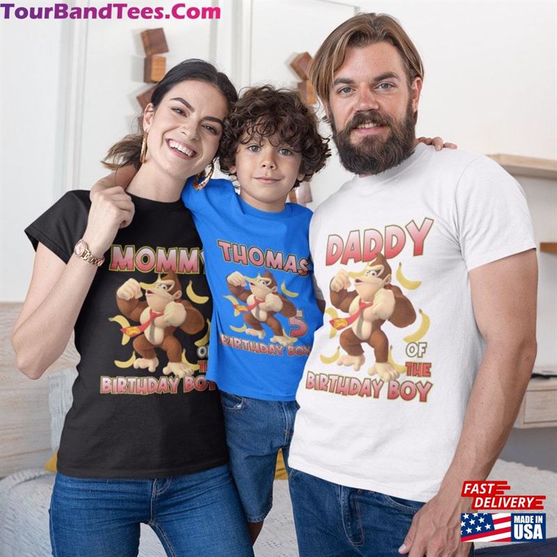 Customized Donkey Kong Birthday Shirts Family Matching Theme Unisex T-Shirt 29Uf131890 – Utopia Fashion