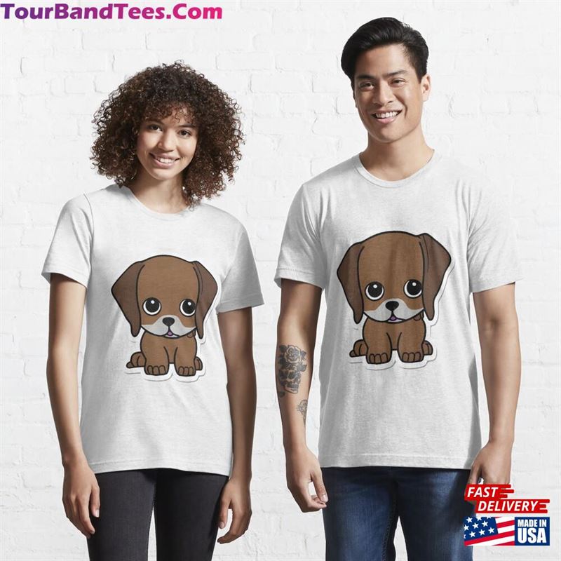 Cute Cartoon Baby Puppy Essential T-Shirt Classic Unisex 29Uf119258 – Utopia Fashion