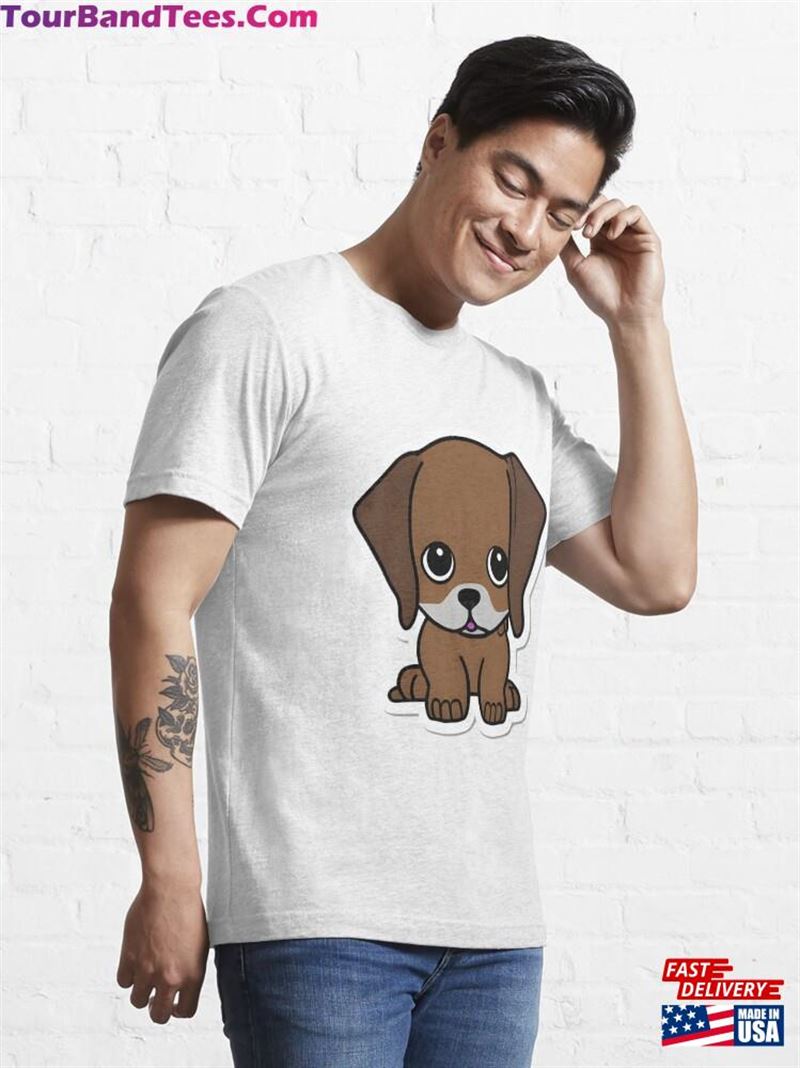 Cute Cartoon Baby Puppy Essential T-Shirt Classic Unisex 29Uf119258 – Utopia Fashion