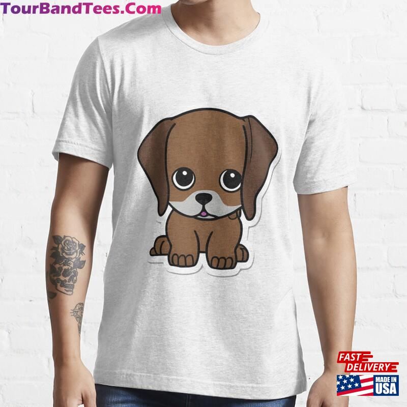 Cute Cartoon Baby Puppy Essential T-Shirt Classic Unisex 29Uf119258 – Utopia Fashion