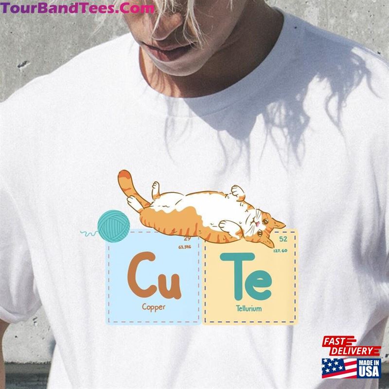 Cute Cheeky Cat With Periodic Table Chemistry Elements T-Shirts Funny Japanese Anime Science Nerdy Tees T-Shirt Unisex 29Uf141359 – Utopia Fashion