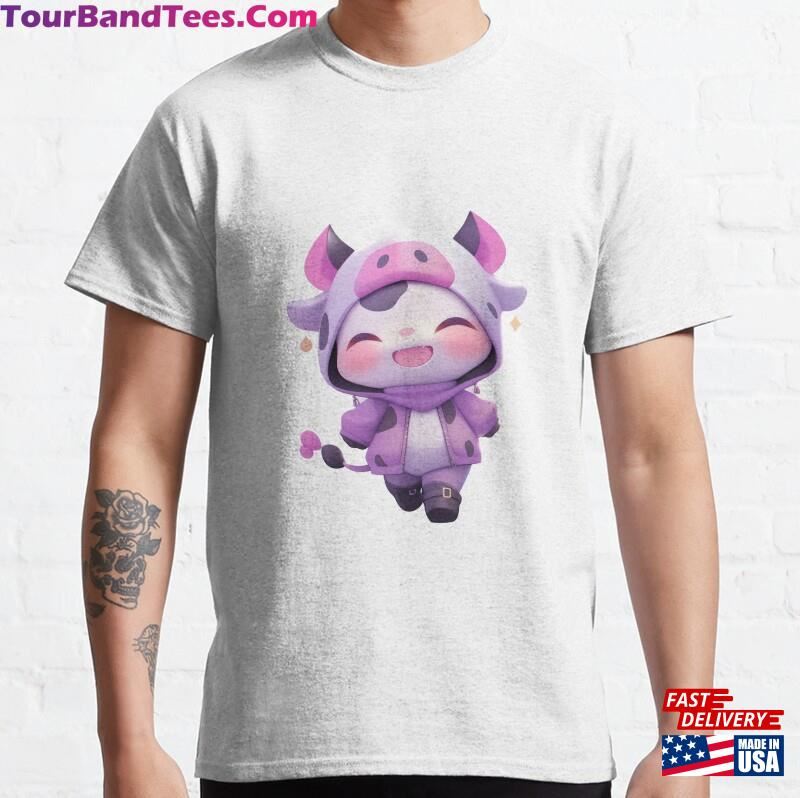 Cute Kawaii Animal Cartoon Cow T-Shirt Hoodie Classic 29Uf118972 – Utopia Fashion