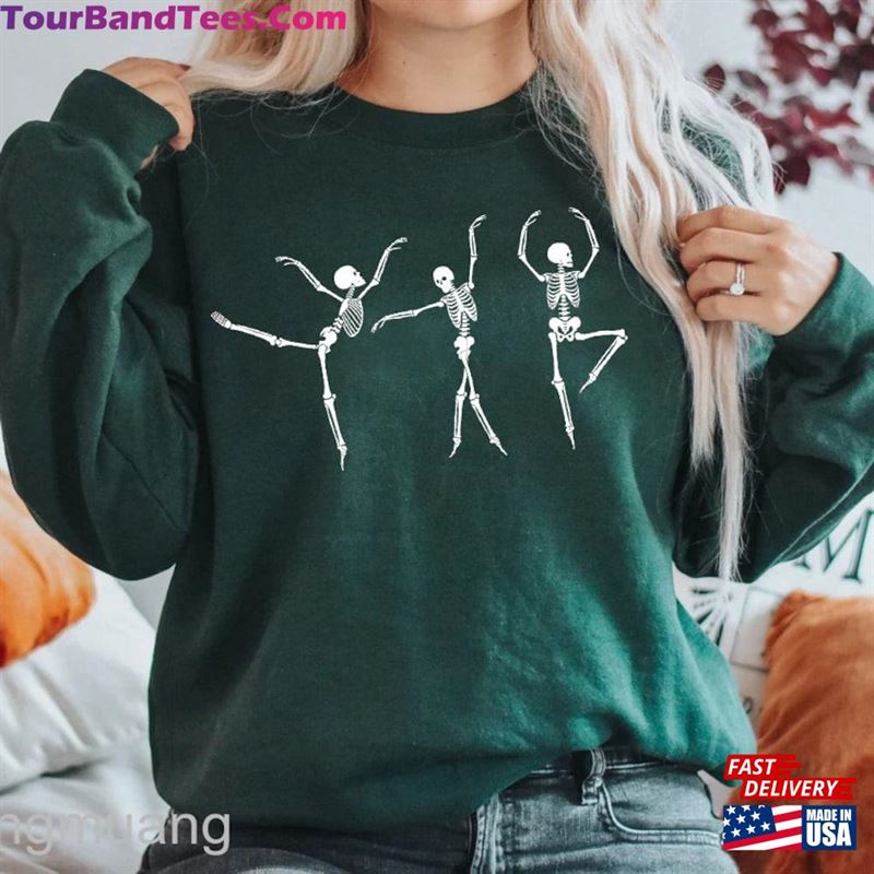 Dancing Skeleton Shirt Dancer Girl Halloween Dance Team Sweatshirt Unisex 29Uf131694 – Utopia Fashion