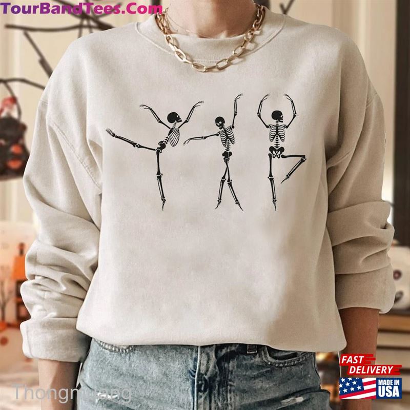 Dancing Skeleton Shirt Dancer Girl Halloween Dance Team Sweatshirt Unisex 29Uf131694 – Utopia Fashion