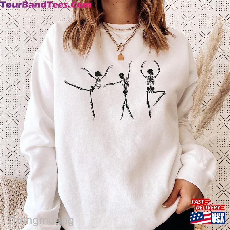 Dancing Skeleton Shirt Dancer Girl Halloween Dance Team Sweatshirt Unisex 29Uf131694 – Utopia Fashion