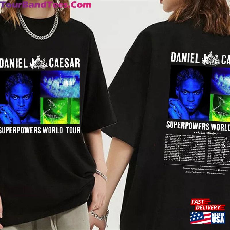 Daniel Caesar Superpowers World Tour Shirt Fan Concert T-Shirt Hoodie 29Uf137001 – Utopia Fashion