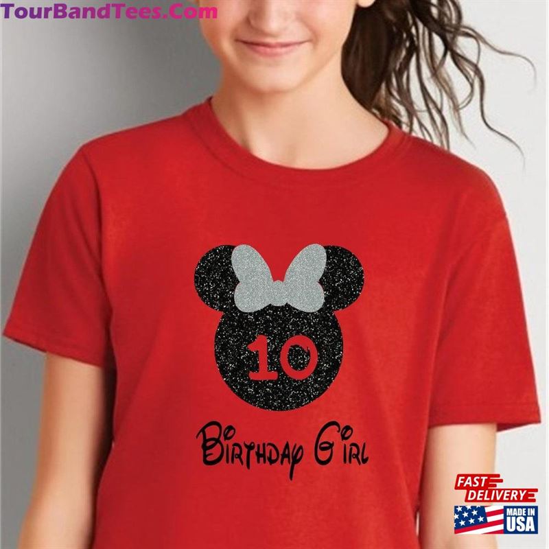 Disney Birthday Shirt Girls Minnie Tee Glitter T-Shirt Sweatshirt 29Uf123060 – Utopia Fashion