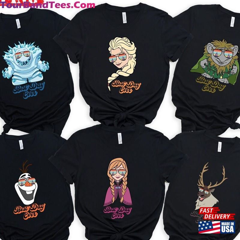 Disney Frozen Characters Shirts T-Shirts Princess Elsa Tee T-Shirt Unisex 29Uf122361 – Utopia Fashion