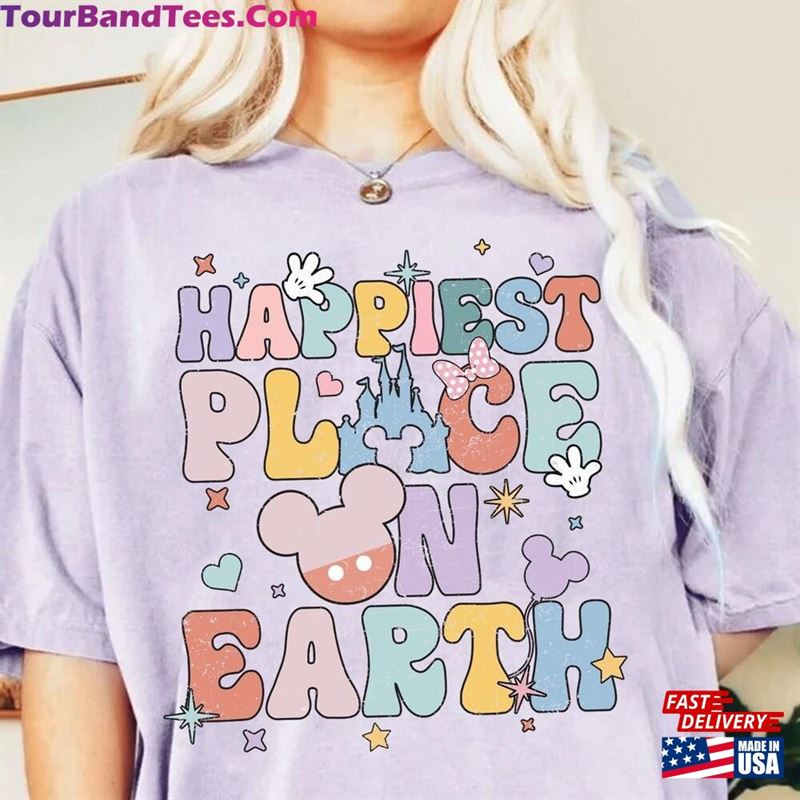 Disney Happiest Place On Earth Comfort Color Shirt Colorful Vacay Aesthetic Unisex Sweatshirt 29Uf124262 – Utopia Fashion