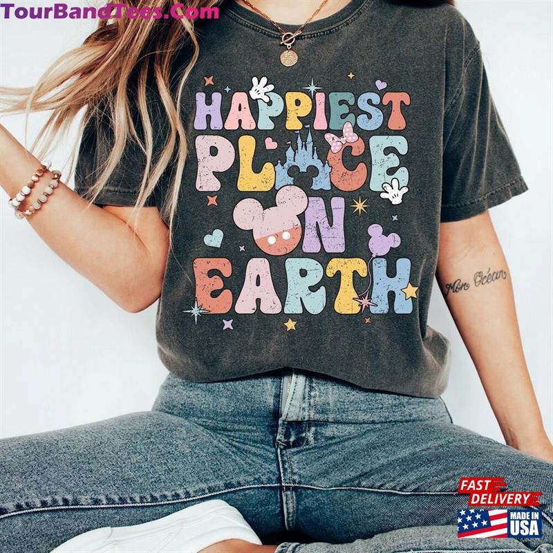 Disney Happiest Place On Earth Comfort Color Shirt Colorful Vacay Aesthetic Unisex Sweatshirt 29Uf124262 – Utopia Fashion