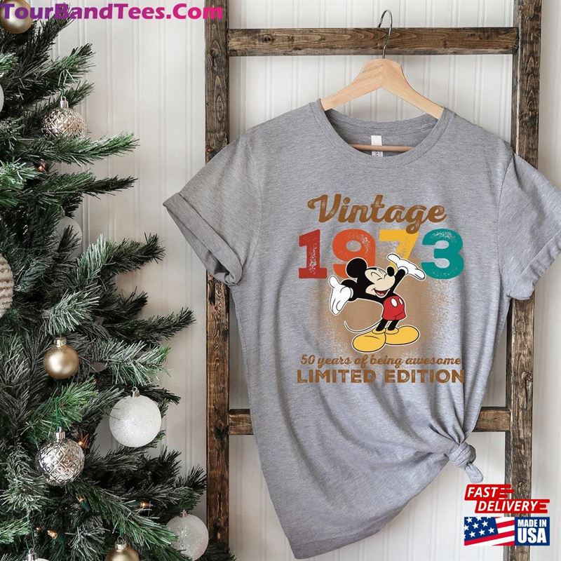 Disney Personalized Vintage Limited Edition Mickey T-Shirt 50Th Birthday Anniversary Shirt Cute Sweatshirt 29Uf119127 – Utopia Fashion