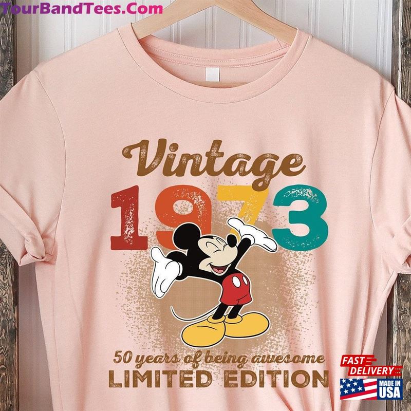 Disney Personalized Vintage Limited Edition Mickey T-Shirt 50Th Birthday Anniversary Shirt Cute Sweatshirt 29Uf119127 – Utopia Fashion