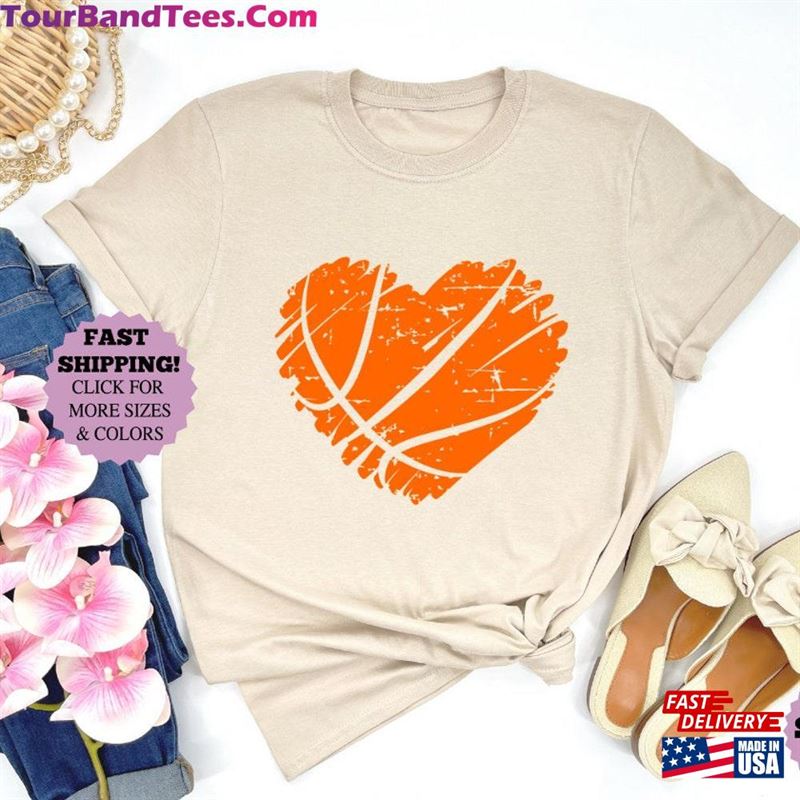 Distressed Basketball Heart Shirt T-Shirt Sweatshirt 29Uf123054 – Utopia Fashion