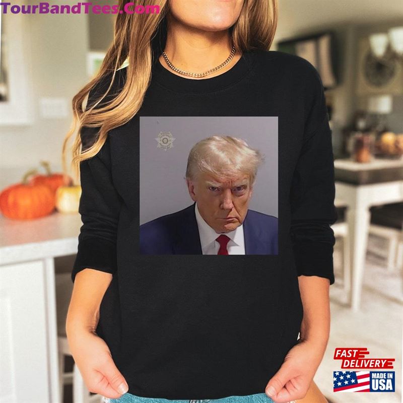 Donald Trump Mug Shot Sweatshirt Classic 29Uf131382 – Utopia Fashion