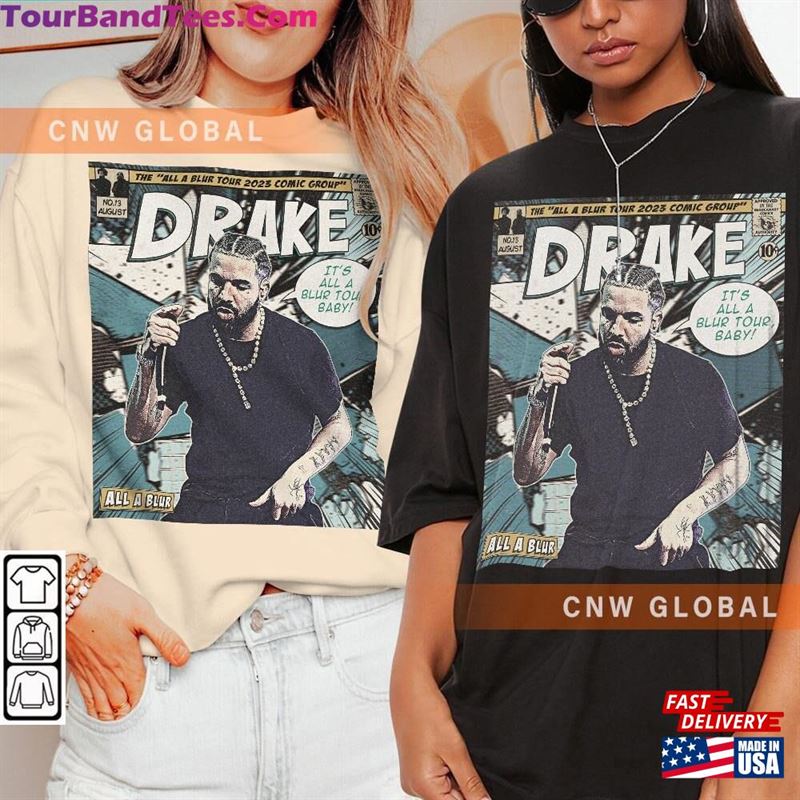 Drake Comic Shirt 90S Vintage Merch Book Art Savage All A Blur World Tour Concert Ticket Graphic Tee Gift For Fan V2 Hoodie Classic 29Uf122852 – Utopia Fashion