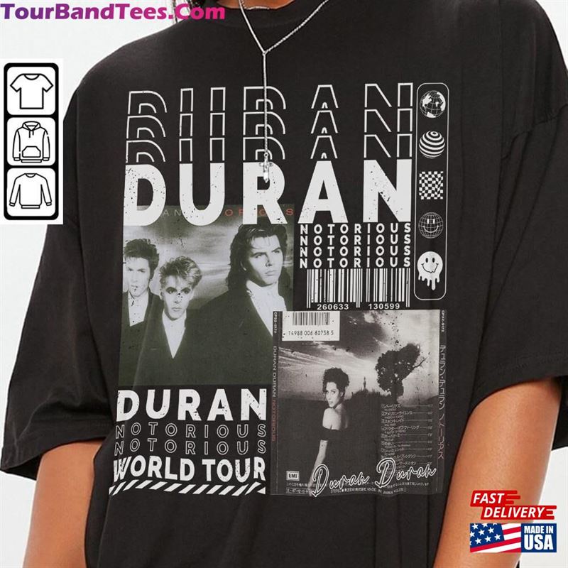 Duran Music Shirt V1 Sweatshirt Y2K Merch Vintage North American Tour Album Notorious Unisex 90S Hoodie L2504M Classic 29Uf118680 – Utopia Fashion