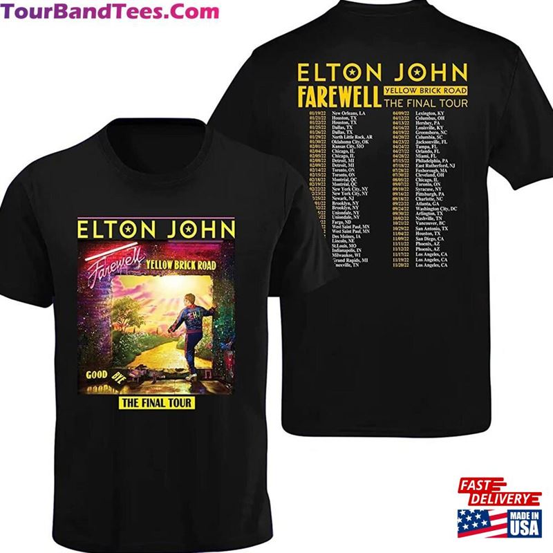 Elton John T-Shirt Farewell Tour The Final Yellow Brick Road Classic 29Uf122689 – Utopia Fashion