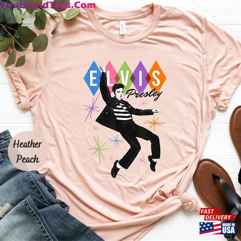 Elvis Presley Official Dancing Star Rock Music T-Shirt Shirt Retro Classic 29Uf122608 – Utopia Fashion