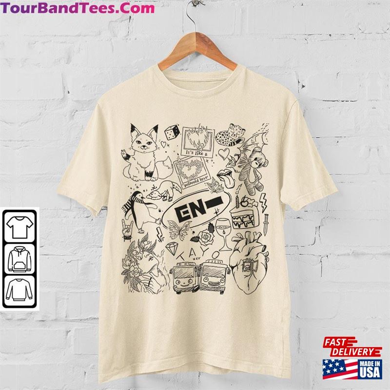 Enhypen Kpop Doodle Art Shirt Vintage Merch Tee Graphic Album Lyric Sweatshirt Unisex Classic 29Uf123437 – Utopia Fashion