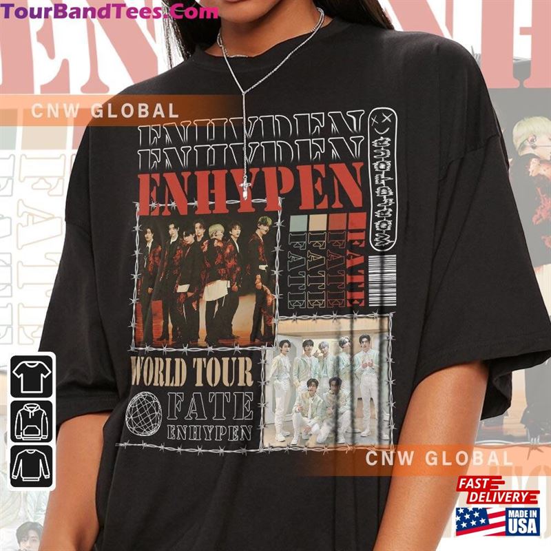 Enhypen Kpop Shirt World Tour Fate Merch Dark Blood Tee T-Shirt Unisex 29Uf123354 – Utopia Fashion