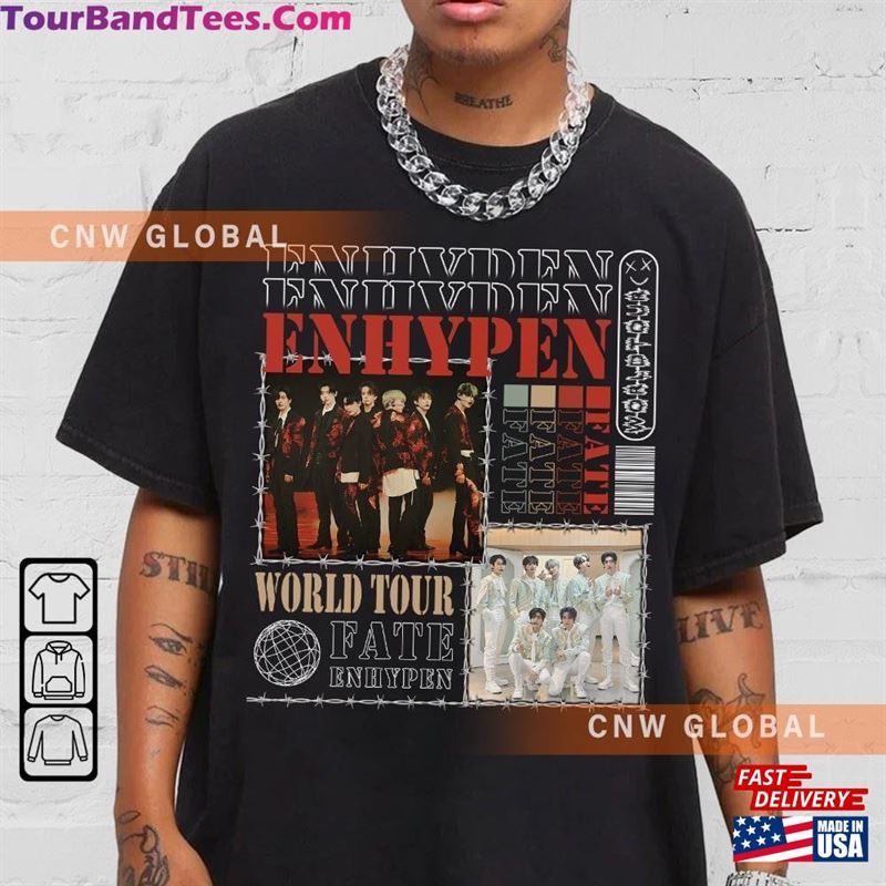 Enhypen Kpop Shirt World Tour Fate Merch Dark Blood Tee T-Shirt Unisex 29Uf123354 – Utopia Fashion