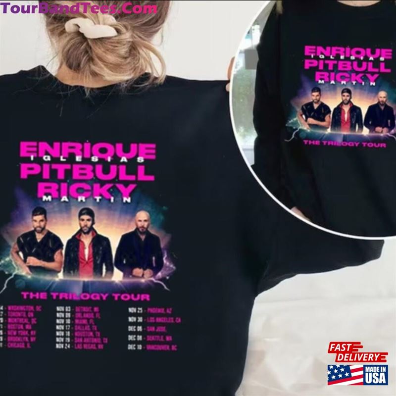 Enrique Iglesias X Pitbull Ricky Martin The Trilogy Tour Hoodie T-Shirt 29Uf122902 – Utopia Fashion