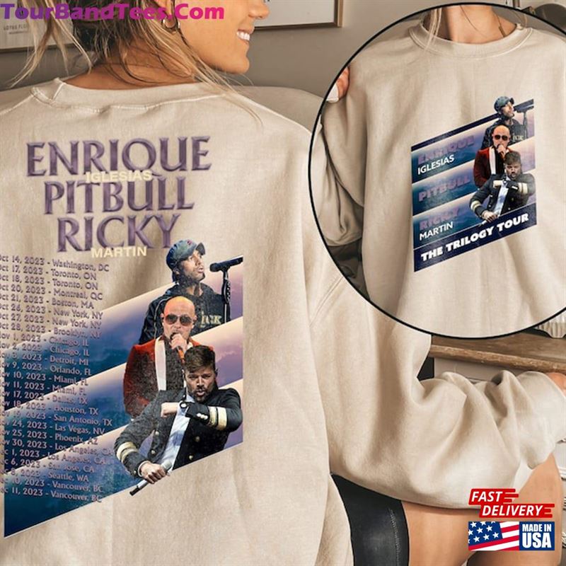 Enrique Iglesias X Pitbull Ricky Martin The Trilogy Tour T-Shirt Concert Classic Unisex 29Uf123743 – Utopia Fashion