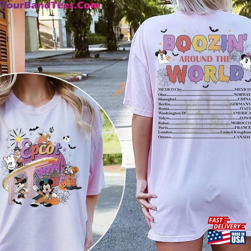 Epcot Halloween Comfort Colors Shirt Boozin Around The World Drinking Classic Hoodie 29Uf123222 – Utopia Fashion