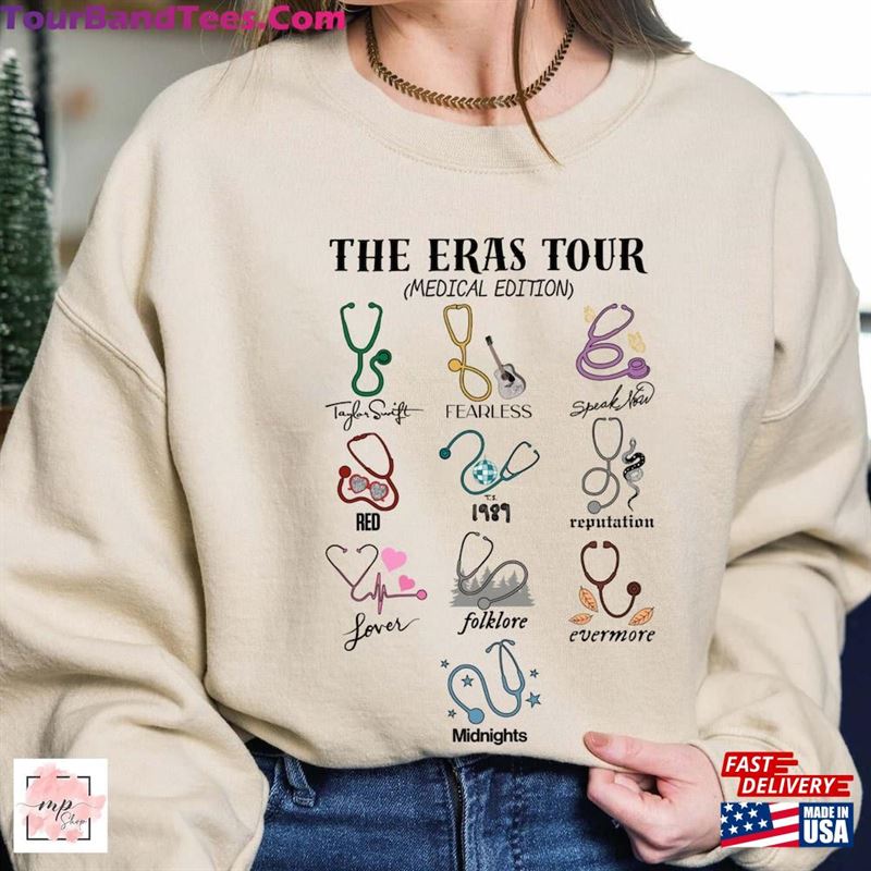 Eras Medical Edition Shirt Stethoscope Registered Nurse Pa Np Md Cna Pct Rt Tour Sweatshirt T-Shirt 29Uf123142 – Utopia Fashion