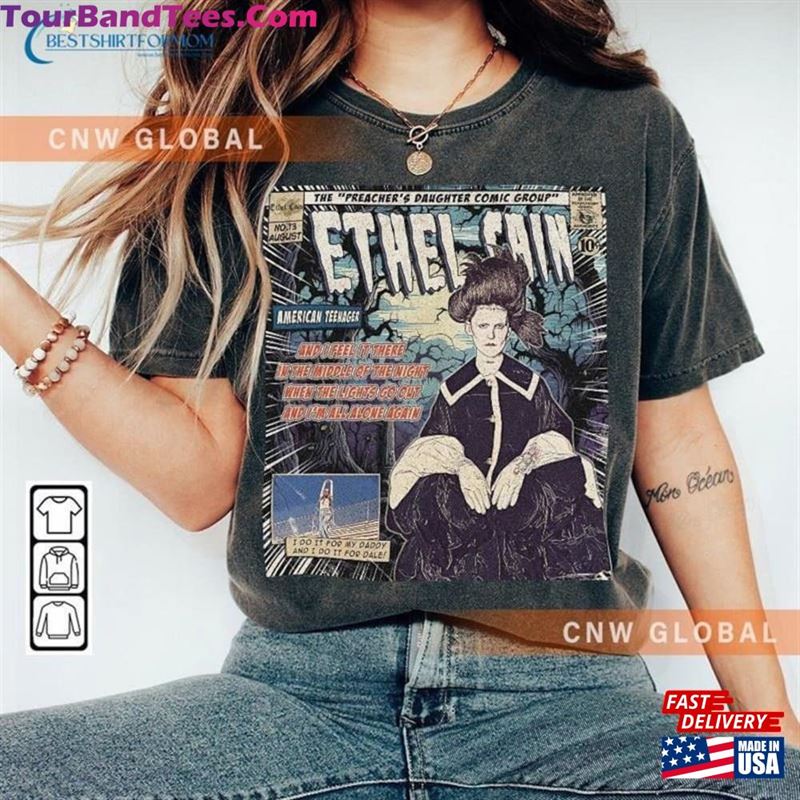 Ethel Cain Comic Shirt 90S Vintage Merch Art Preacher’S Daughter Album Concert Tour Graphic Tee Gift For Fan V1 Hoodie T-Shirt Unisex 29Uf122384 – Utopia Fashion