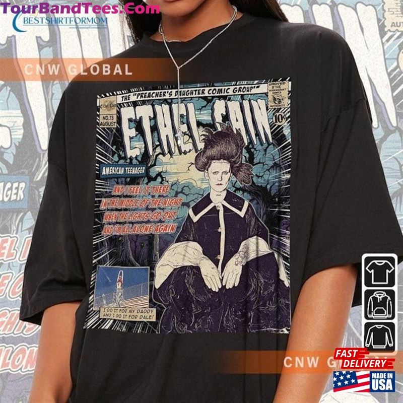 Ethel Cain Comic Shirt 90S Vintage Merch Art Preacher’S Daughter Album Concert Tour Graphic Tee Gift For Fan V1 Hoodie T-Shirt Unisex 29Uf122384 – Utopia Fashion