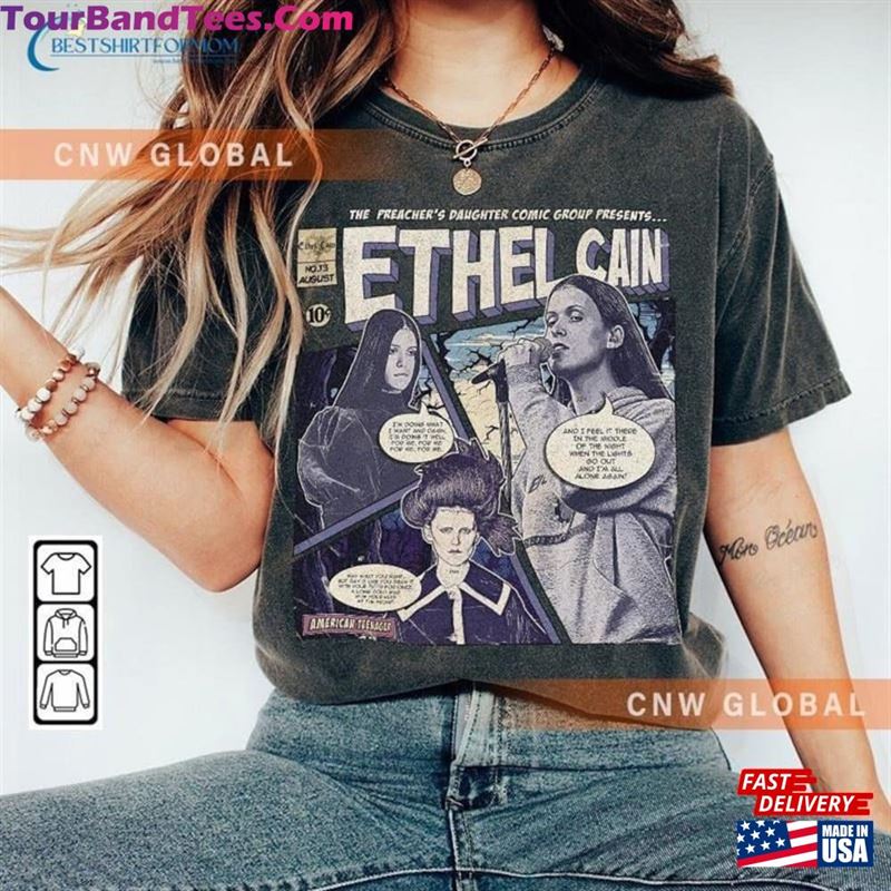 Ethel Cain Comic Shirt 90S Vintage Merch Art Preacher’S Daughter Album Concert Tour Graphic Tee Gift For Fan V2 Classic T-Shirt 29Uf122371 – Utopia Fashion