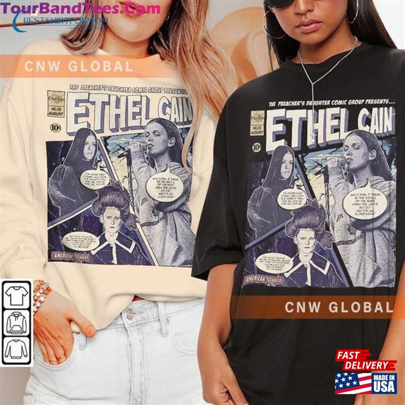 Ethel Cain Comic Shirt 90S Vintage Merch Art Preacher’S Daughter Album Concert Tour Graphic Tee Gift For Fan V2 Classic T-Shirt 29Uf122371 – Utopia Fashion