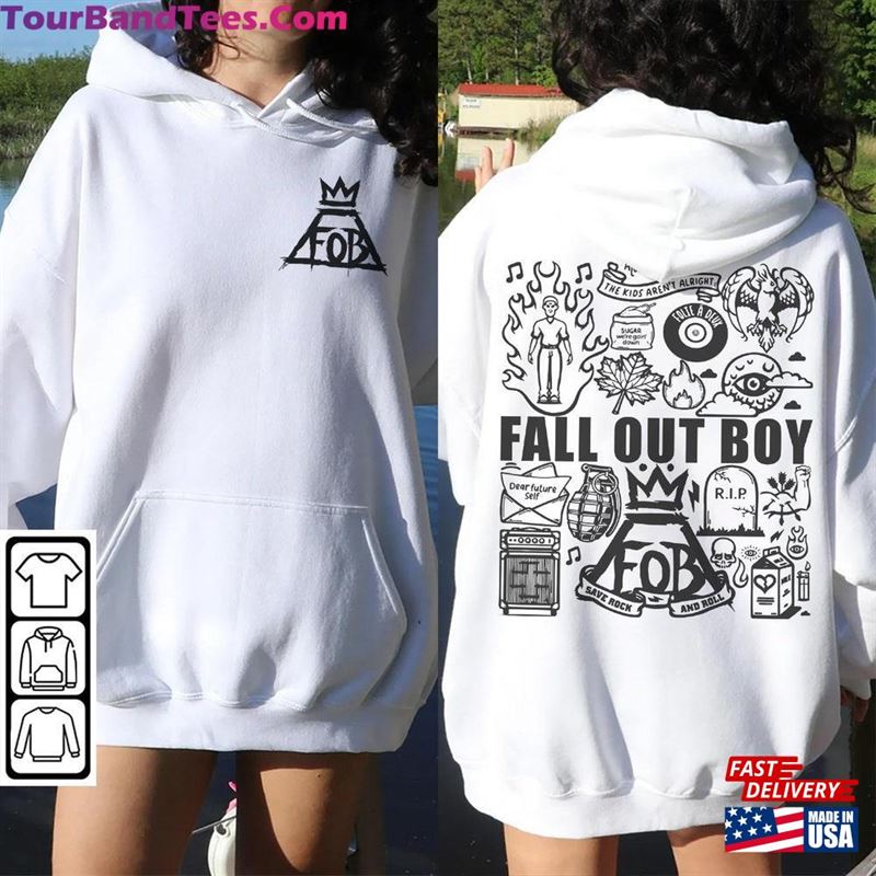 Fall Out Boy Doodle Art Shirt Side Vintage Lyrics Merch Tee Sweatshirt Hoodie Classic 29Uf123575 – Utopia Fashion