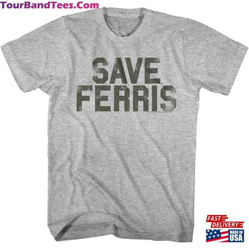 Ferris Bueller T-Shirt Save Faded Men’S Graphic Shirt Broderick Comedy Movie Merch Unisex 29Uf124067 – Utopia Fashion