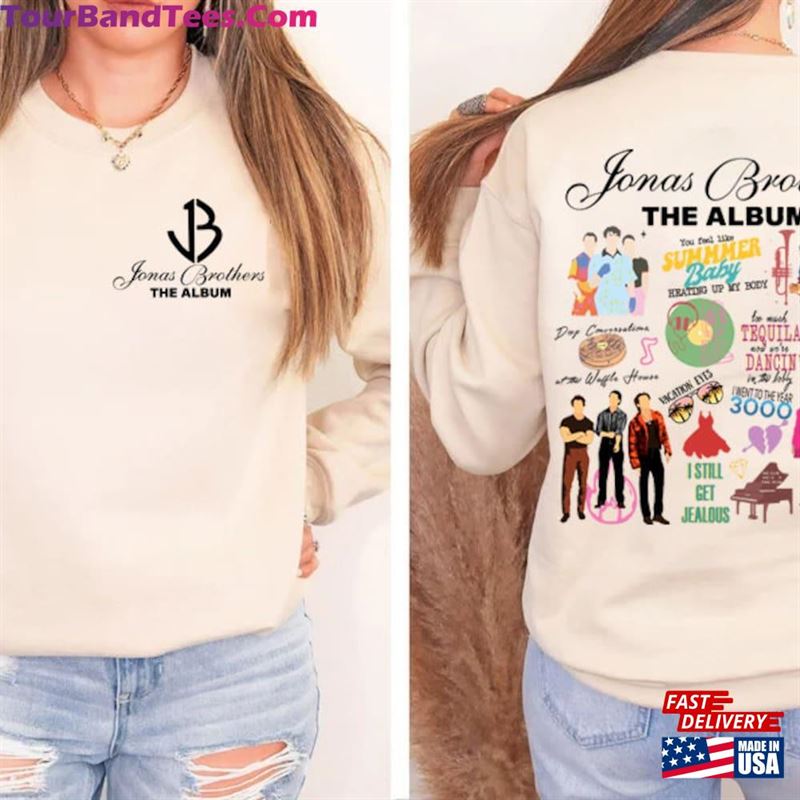 Five Albums One Night Tour Double Side Shirt Jonas Brothers The Album T-Shirt Sweatshirt 29Uf123267 – Utopia Fashion