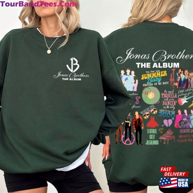 Five Albums One Night Tour Double Side Shirt Jonas Brothers The Album T-Shirt Sweatshirt 29Uf123267 – Utopia Fashion